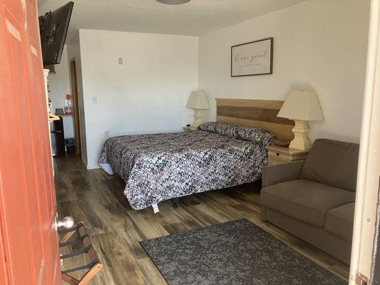 King Suite - We remodel this room several years and ago and this winter we installed new vinyal floors. King Suite - We remodel this room several years and ago and this winter we installed new vinyal floors.