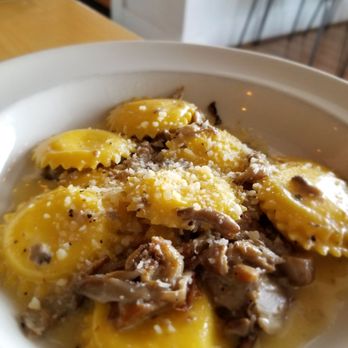 Calafuria - Cheese ravioli with mushroom and truffle sauce - Italian Near Me - Reno, Nevada Calafuria - Cheese ravioli with mushroom and truffle sauce - Italian Near Me - Reno, Nevada