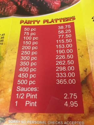 Menu photo 3 Crazy Hot Wings Tujunga, CA
