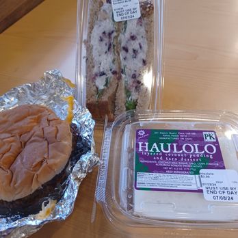 Sunrise Cafe - 7/05/24 Cheeseburger,  chicken salad sandwich,  & haulolo - Coffee & Tea Near Me - Honolulu, Hawaii