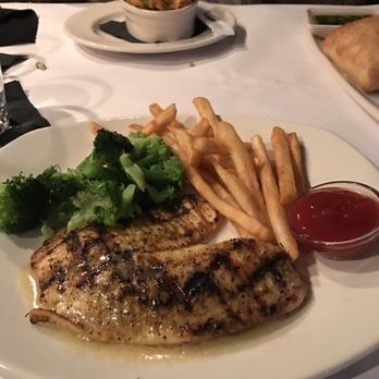 Bonefish Grill - Tilapia with french fries and smoked broccoli! Tastes great!!! - Seafood Near Me - Wilmington, North Carolina Bonefish Grill - Tilapia with french fries and smoked broccoli! Tastes great!!! - Seafood Near Me - Wilmington, North Carolina