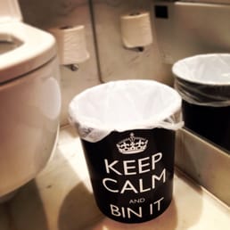 Very cool trash can in the room. How could you not bin it?