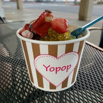 Yopop - flavors : cookies n cream, chocolate melt, pumpkin pie, and cotton candy - Desserts Near Me - San Jose, California
