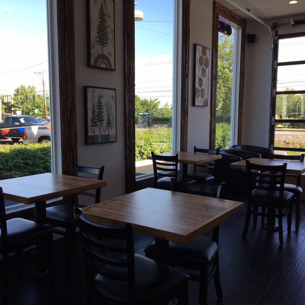 Black Rock Coffee Bar - Lots of seating space inside. - Bagels Near Me - Troutdale, Oregon
