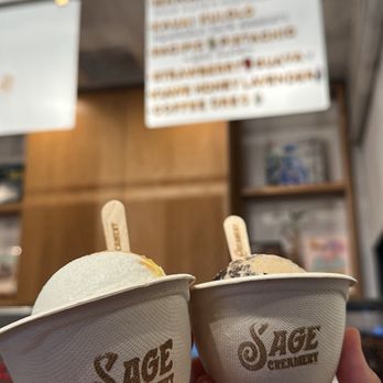 Sage Creamery - Left: Mango Sticky Rice (V) Right: Coffee Oreo - Ice Cream & Frozen Yogurt Near Me - Ewa Beach, Hawaii Sage Creamery - Left: Mango Sticky Rice (V) Right: Coffee Oreo - Ice Cream & Frozen Yogurt Near Me - Ewa Beach, Hawaii