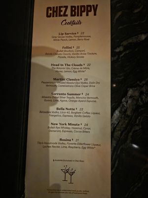 Menu photo 1 Chez Bippy Cocktails Las Vegas, NV