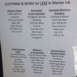 Helping Hands Community Thrift Store - There's more bargains in Marion, VA.