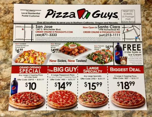 Menu photo 8 Pizza Guys Santa Clara, CA Menu photo 8 Pizza Guys Santa Clara, CA