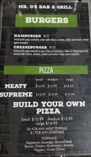 Menu photo 1 Mr G's Lounge Louisville, KY Menu photo 1 Mr G's Lounge Louisville, KY