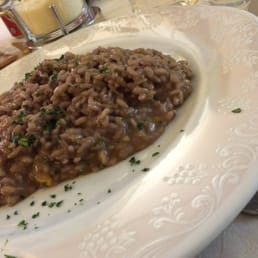 Risotto con Amarone e zucca