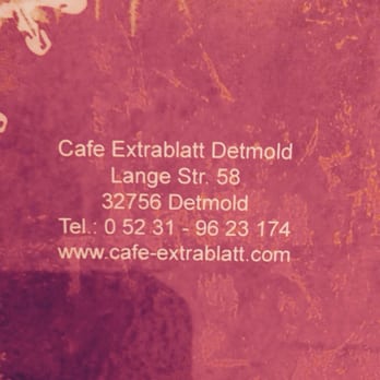 Café Extrablatt - Cafes Near Me - Detmold, NW