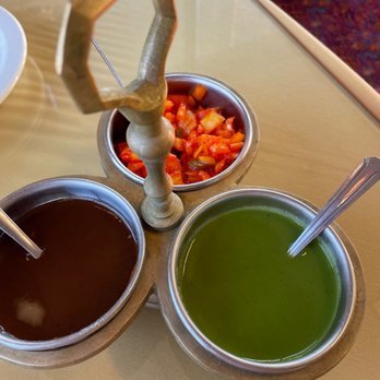 Hudson Curry House - Sauces/ toppings that came with the Samosas! - Indian Near Me - Hudson, New York Hudson Curry House - Sauces/ toppings that came with the Samosas! - Indian Near Me - Hudson, New York