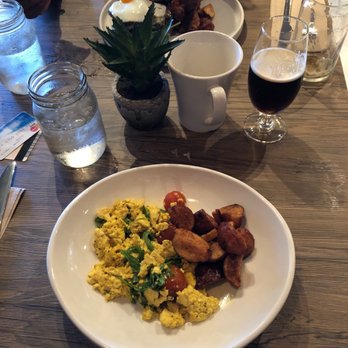The Rustik Fork - Vegan scramble x burger - Gastropubs Near Me - Riverside, California