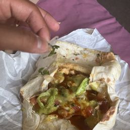 peice of plastic in my burrito peice of plastic in my burrito