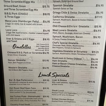 Joyce's Coffee Shop - Menu 8.14.25 - Breakfast & Brunch Near Me - Northridge, California