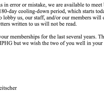 Maui Powerhouse Gym - Termination letter excerpt: 180-day "cool-down" and no-contact clause. - Trainers Near Me - Kihei, Hawaii Maui Powerhouse Gym - Termination letter excerpt: 180-day "cool-down" and no-contact clause. - Trainers Near Me - Kihei, Hawaii