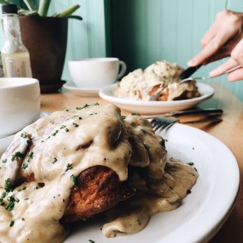Morsel - biscuits & gravy // $6.50 - Coffee & Tea Near Me - Seattle, Washington
