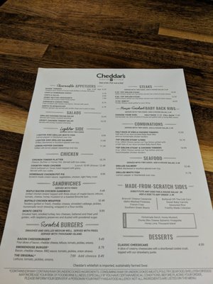 Menu photo 3 Cheddar's Scratch Kitchen Denton, TX