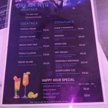 Dream NYC Rest & Lounge - Cocktail menu - Lounges Near Me - Queens, New York Dream NYC Rest & Lounge - Cocktail menu - Lounges Near Me - Queens, New York