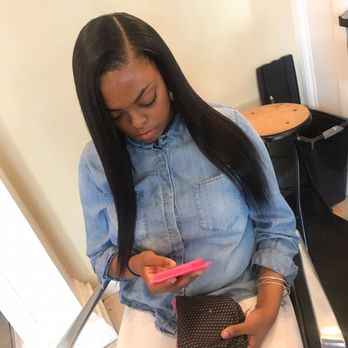 Hair Vixen - Sew-in with side part leave out - Hair Stylists Near Me - New York, New York Hair Vixen - Sew-in with side part leave out - Hair Stylists Near Me - New York, New York