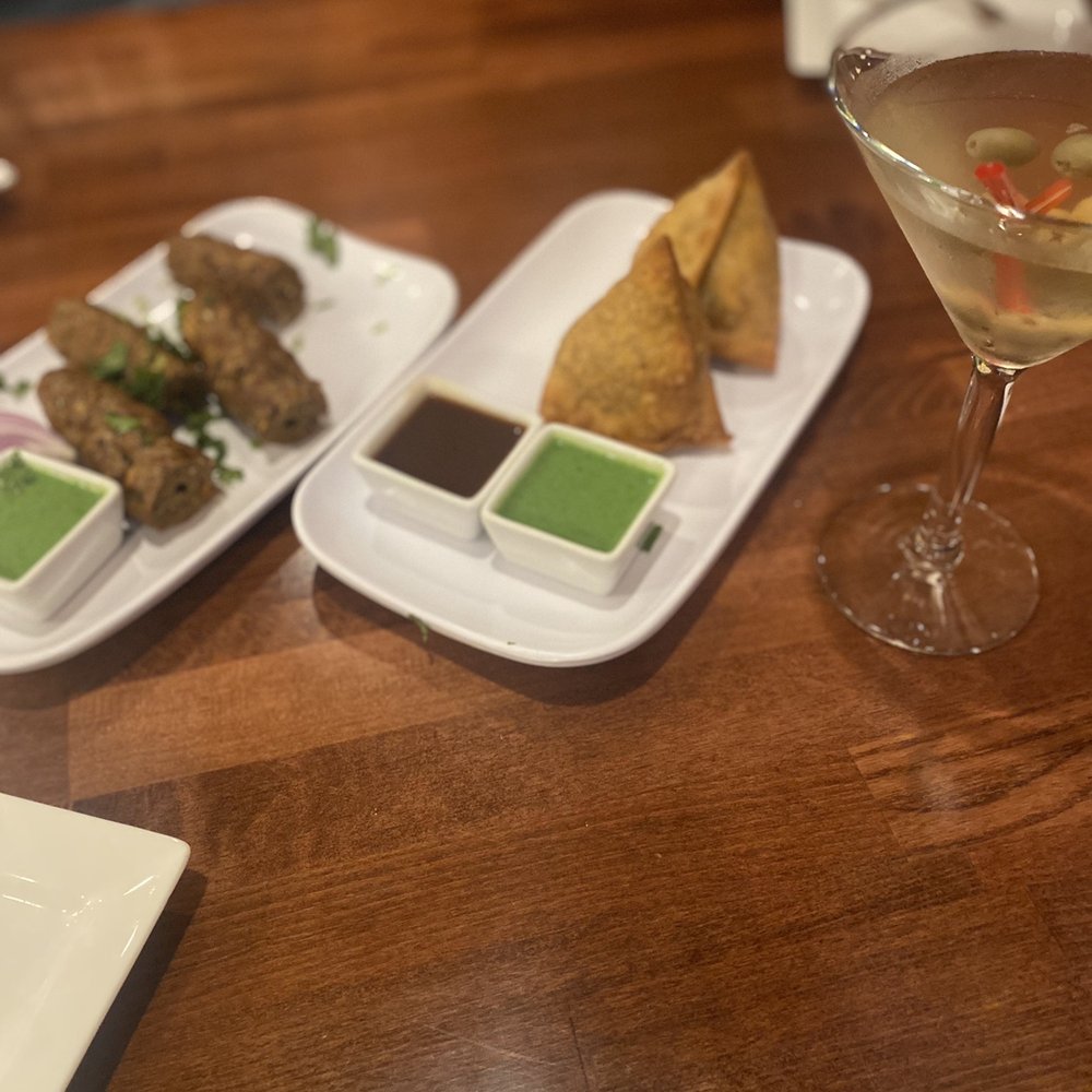 Lamb Seekh Kebab Samosa Chat Lamb Seekh Kebab Samosa Chat