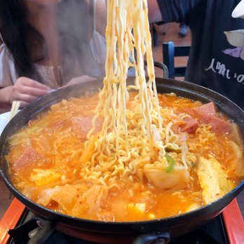 Kami Korean Kitchen - Budae Jigae after mixing up - Korean Near Me - Santa Clara, California Kami Korean Kitchen - Budae Jigae after mixing up - Korean Near Me - Santa Clara, California