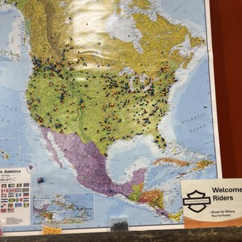 Young Grizzly Harley Davidson - Welcome riders pin where you're from map - Motorcycle Dealers Near Me - Missoula, Montana