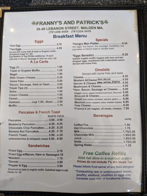 Menu photo 2 Franny's Malden, MA