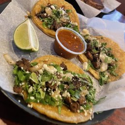 Irish tacos. The hot sauce is sweet, but hot AF. Sweat beads were activated. Irish tacos. The hot sauce is sweet, but hot AF. Sweat beads were activated.