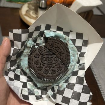 La Michoacana Mobile Castel - Ice cream sandwich cookie with Cookie Monster, absolutely delicious! I already took a bite lol - Ice Cream & Frozen Yogurt Near Me - Altadena, California