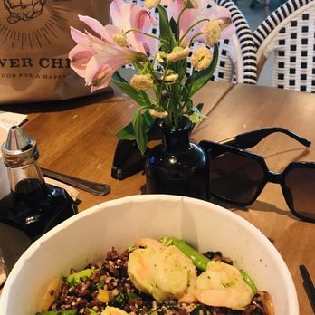 Flower Child - "Forbidden" Rice w/ Shrimp - came with 6. - Salad Near Me - Sarasota, Florida Flower Child - "Forbidden" Rice w/ Shrimp - came with 6. - Salad Near Me - Sarasota, Florida