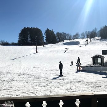 Tyrol Basin - The view of the slopes from the chalet area at Tyrol Basin. - Ski Resorts Near Me - Mount Horeb, Wisconsin