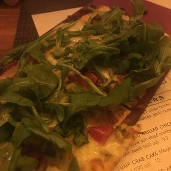Seasons 52 - Garlic pesto chicken flatbread - New American Near Me - Edison, New Jersey Seasons 52 - Garlic pesto chicken flatbread - New American Near Me - Edison, New Jersey