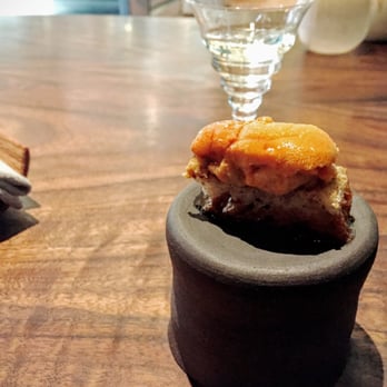 Saison - Sea urchin, liquid toast | Stephan Ehlen Rieslin Auslese Trocken, 'Erdener Treppchen', Mosel, Germany 1993 - New American Near Me - San Francisco, California Saison - Sea urchin, liquid toast | Stephan Ehlen Rieslin Auslese Trocken, 'Erdener Treppchen', Mosel, Germany 1993 - New American Near Me - San Francisco, California