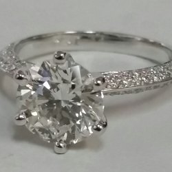 Joeys Jewelry - Custom made pave diamond solitare