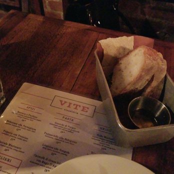 Vite Vinosteria - Bread and menu - Italian Near Me - Astoria, New York Vite Vinosteria - Bread and menu - Italian Near Me - Astoria, New York