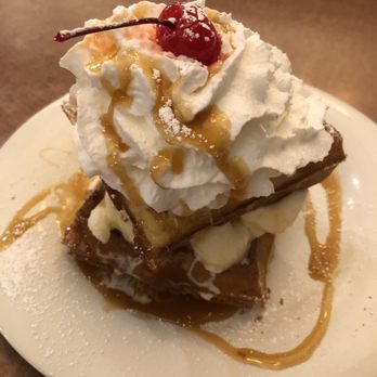 Primo Cafe - Carmel Waffle Sundae - American Near Me - Lancaster, California Primo Cafe - Carmel Waffle Sundae - American Near Me - Lancaster, California
