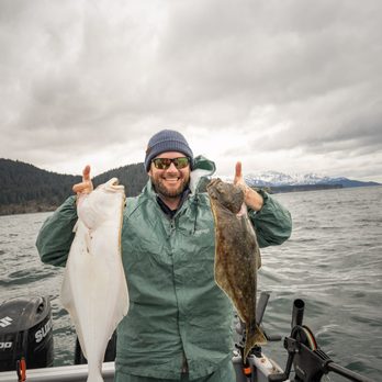 Homer Ocean Charters - brother catching Halibut - Hiking Near Me - Homer, Alaska Homer Ocean Charters - brother catching Halibut - Hiking Near Me - Homer, Alaska