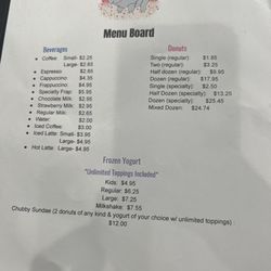 Chubby Unicorn Donut Shop - Beverages and Prices