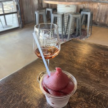 Heringer Estates - Sparkling rose and wine slushie - Wineries Near Me - Clarksburg, California