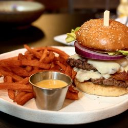 The Highwood - Highwood Burger with sweet potato fries