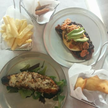 La Masa - Empanadas, yuca fries, Patacones montanero (top right), Maduro relleno with ground beef and cheese (bottom left). - Colombian Near Me - Bronx, New York