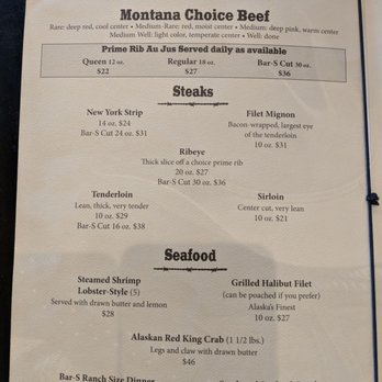 Bar-S Lounge Supper Club - Steakhouses Near Me - Great Falls, Montana