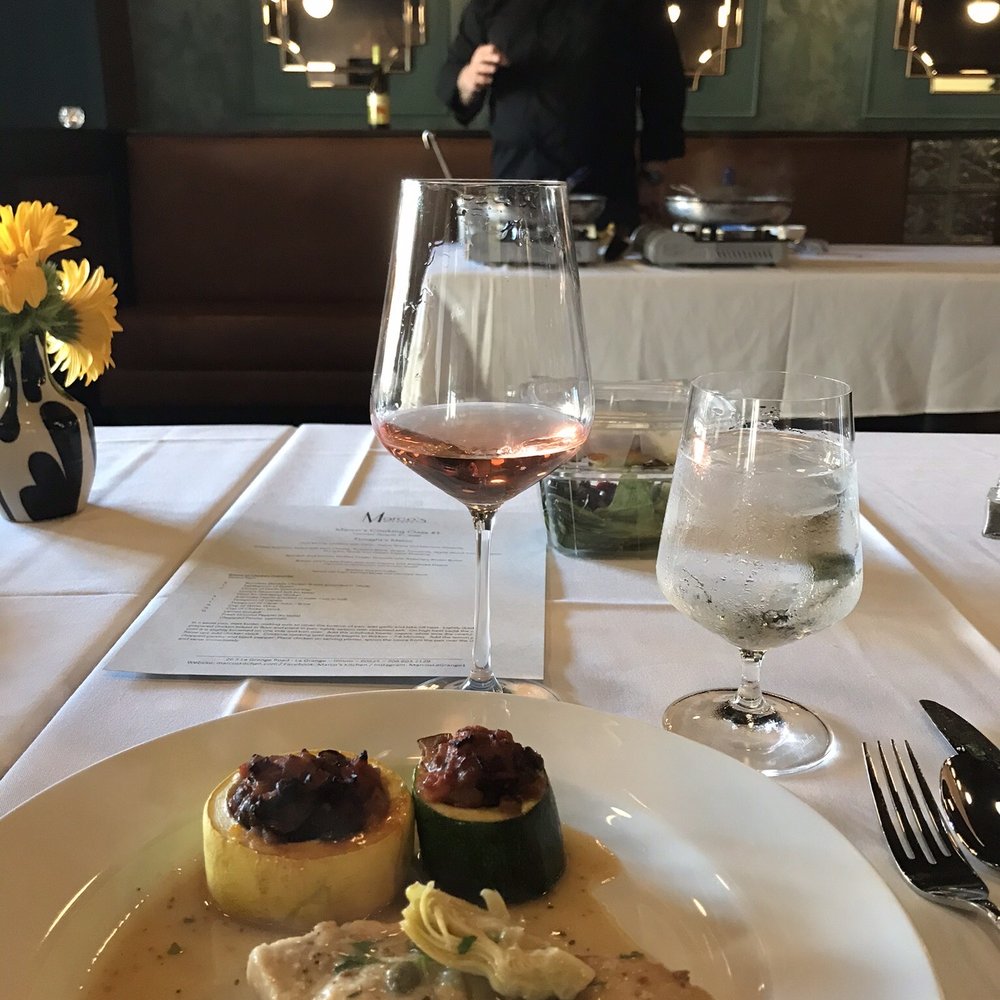 Marco's Kitchen - Chicken Francaise, Carponata stuffed Zucchini and Summer Squash. - French Near Me - La Grange, Illinois Marco's Kitchen - Chicken Francaise, Carponata stuffed Zucchini and Summer Squash. - French Near Me - La Grange, Illinois