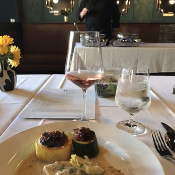 Marco's Kitchen - Chicken Francaise, Carponata stuffed Zucchini and Summer Squash. - French Near Me - La Grange, Illinois Marco's Kitchen - Chicken Francaise, Carponata stuffed Zucchini and Summer Squash. - French Near Me - La Grange, Illinois