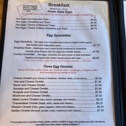 White Horse Luncheonette - Menu