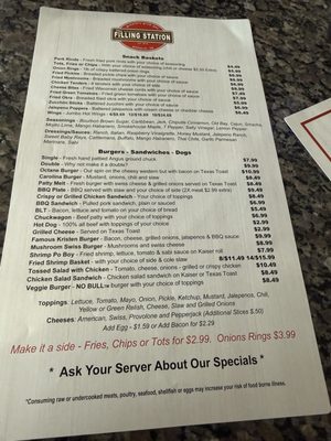 Menu photo 1 The Filling Station Amherst, VA Menu photo 1 The Filling Station Amherst, VA