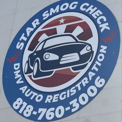 Smog Check & DMV Auto Registration - Logo on the side wall