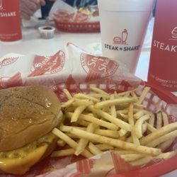 Garlic Single with fries, shake and soft drink