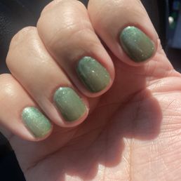 Nail tech could not round out my nails I had to round them out myself. I paid $35 to a crappy gel polish nail. Never coming here again